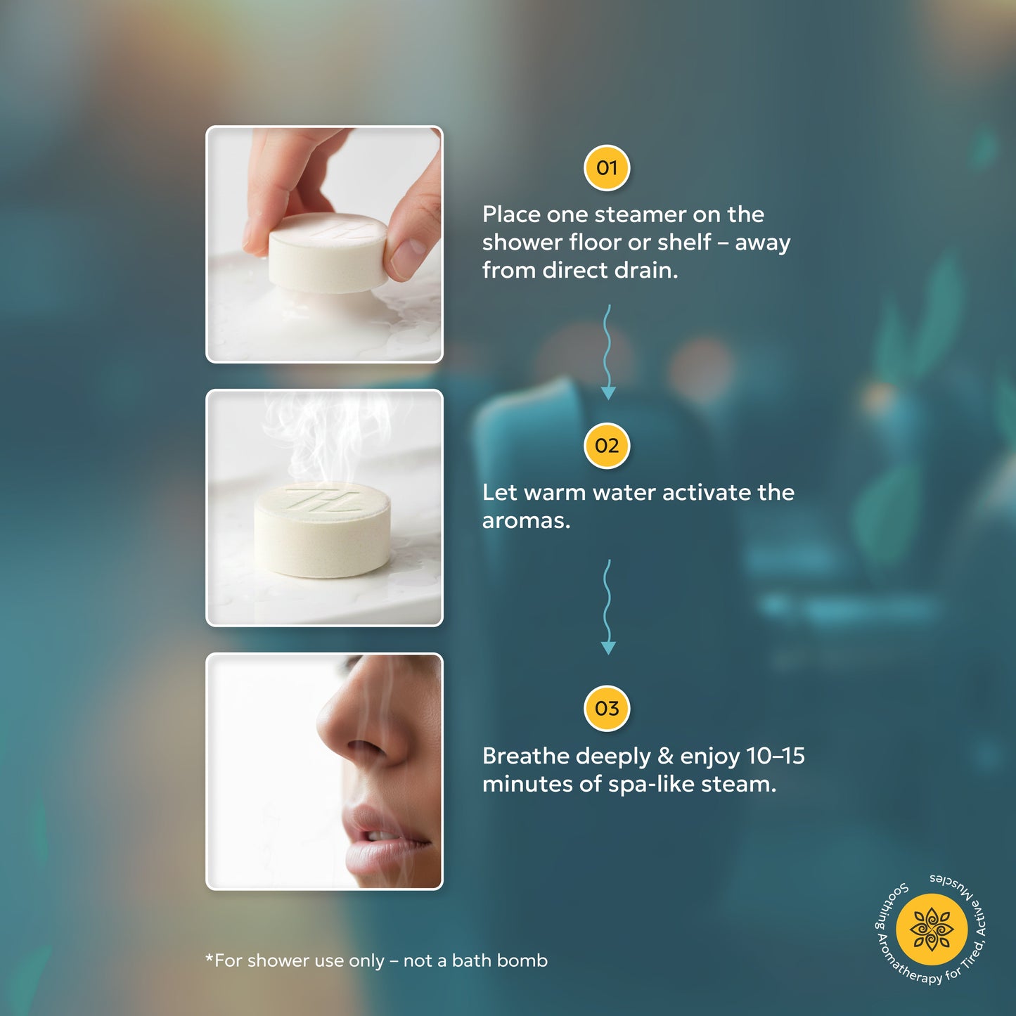 Zen & Hearth Sport Shower Steamers with Eucalyptus & Mint – Post-Workout Aromatherapy for Muscle Recovery & Sinus Relief | Made in Canada Zen & Hearth