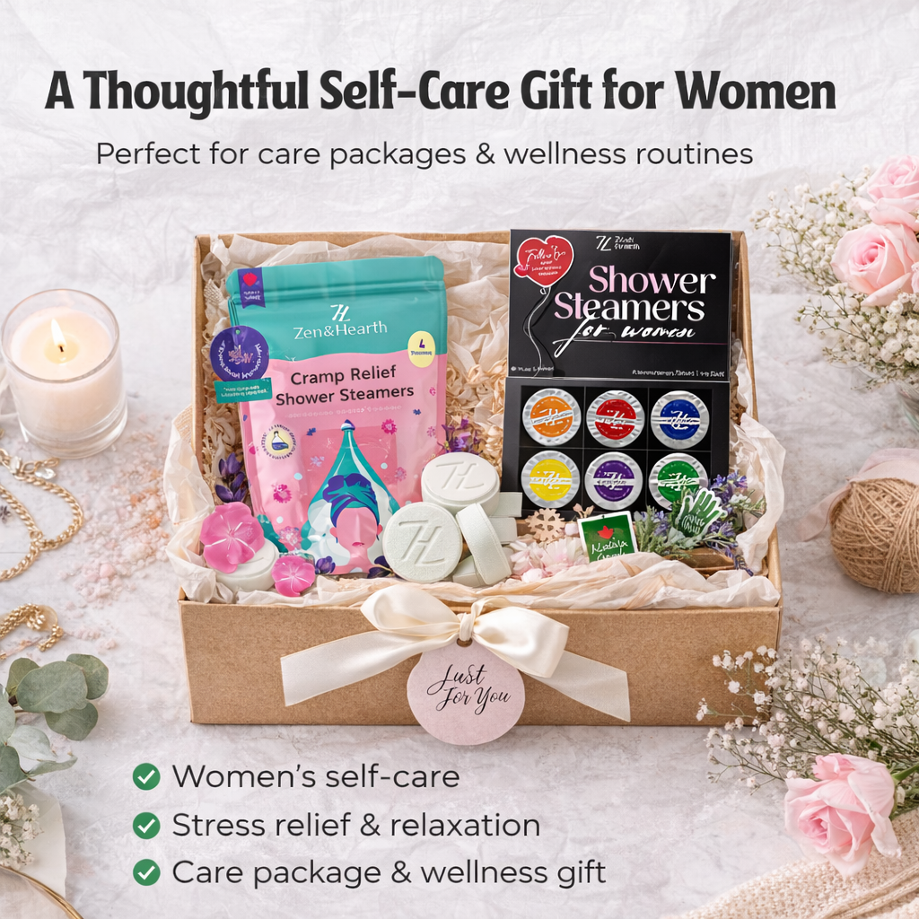 Zen & Hearth Complete Self-Care Shower Steamers Bundle – Daily Relaxation & Cramp Relief Aromatherapy | Made in Canada Zen & Hearth