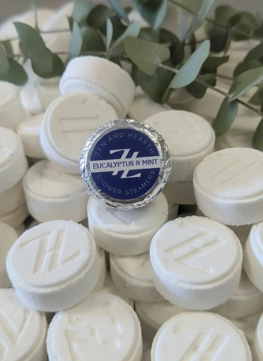 Zen & Hearth Eucalyptus Mint Shower Steamers for Congestion Relief & Relaxation | Aromatherapy Shower Bombs Natural Spa Gift Zen & Hearth - Shower Steamers Made in Canada