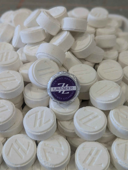 Zen & Hearth Lavender Shower Steamers - Aromatherapy Shower Bombs for Stress Relief, Relaxation & Sleep - Handmade Self-Care Gift Set