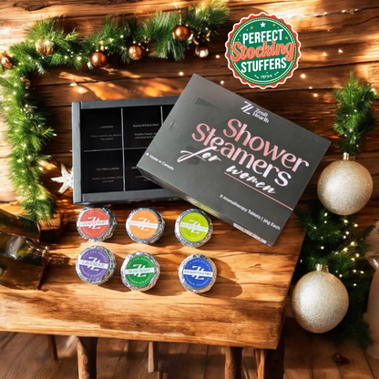 Zen & Hearth Shower Steamers Gift Set for Women – 6 Pack Natural Aromatherapy Shower Bombs for Self-Care and Relaxation Zen & Hearth
