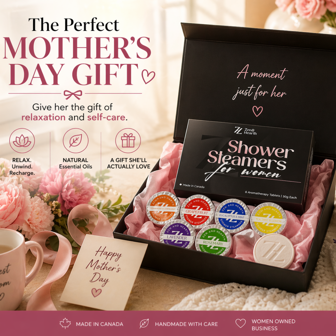 Zen & Hearth Shower Steamers for Women – 6 Pack Aromatherapy Gift Set, Natural Essential Oil Shower Bombs for Relaxation, Self Care & Mother’s Day Gifts for Mom, Wife, Grandma Zen & Hearth